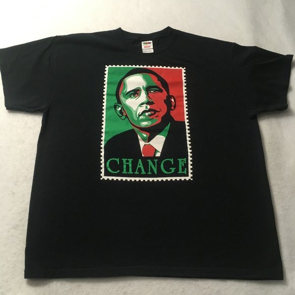 Barack Obama Change Campaign 2008 President T Shirt Vintage 08 fruit of the loom - Picture 1 of 7